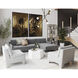 Spezza 33 X 29.5 inch Marble Look / Cream Outdoor Coffee Table